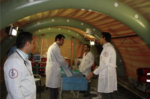 ثبت نخستین عمل جراحی در بیمارستان سیار برکت مروست یزد